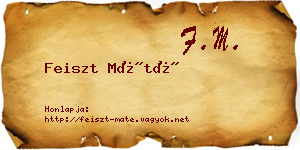 Feiszt Máté névjegykártya