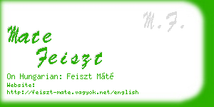 mate feiszt business card